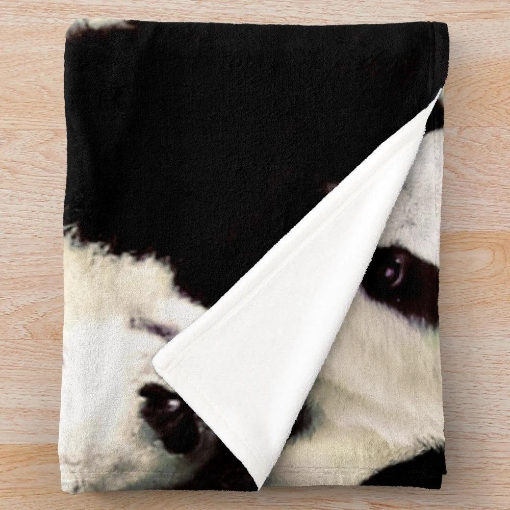 Soft and huggable panda plush blanket for animal lovers