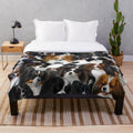 Papillon and Phalene dog collage on a soft, plush blanket