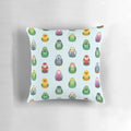 Parrot nesting doll pattern decorative throw pillow with birds and lovebirds
