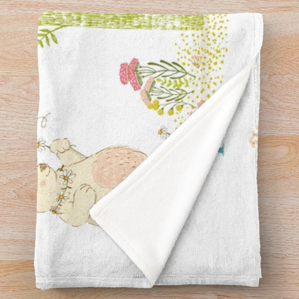 Colorful party animals plush baby blanket for milestone celebrations