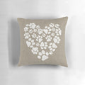 Soft and cozy heart-shaped pillow with adorable dog and cat paw prints
