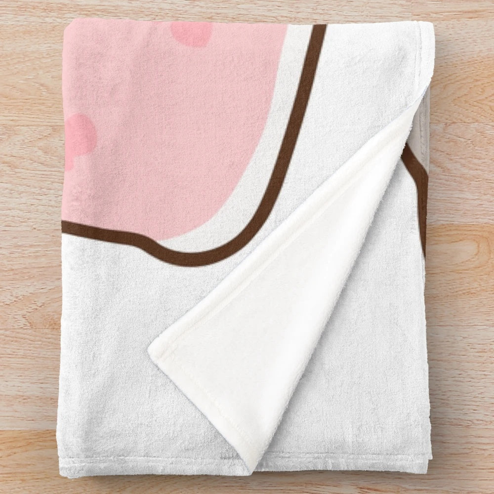 Peach and Goma cat plush blanket
