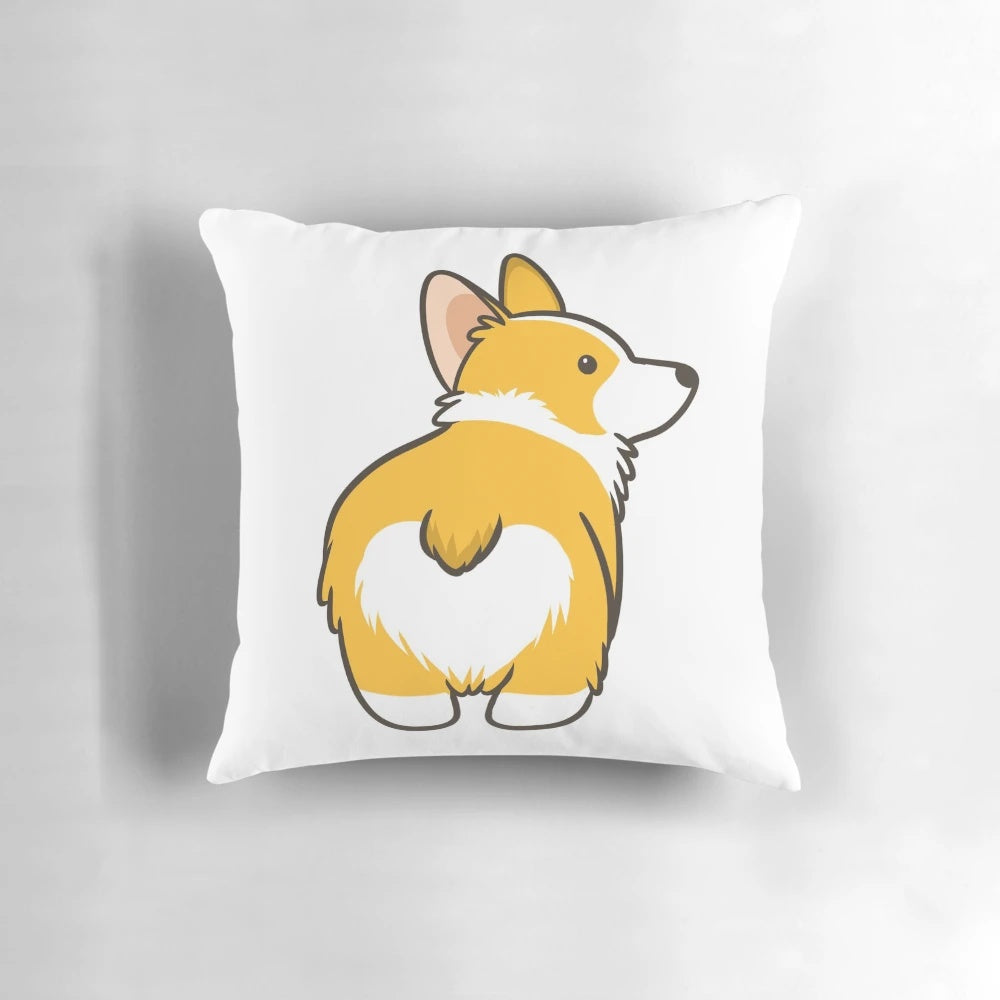 Soft and plush Pembroke Welsh Corgi butt-shaped pillow
