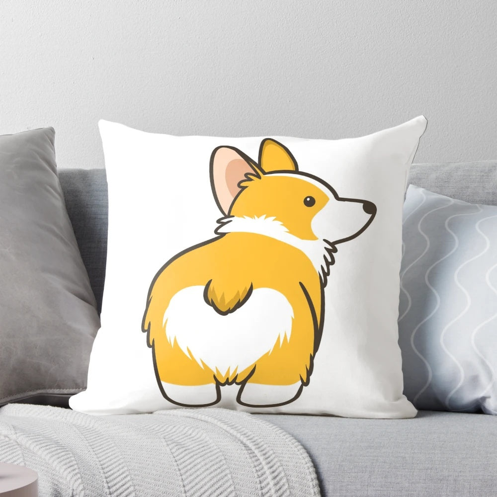 Soft and plush Pembroke Welsh Corgi butt-shaped pillow