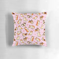 Soft, plush pillow featuring a cute Pembroke Welsh corgi in a pink pattern design.