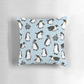 Cute penguin pattern decorative pillow with soft, plush material