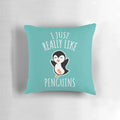 Soft, plush penguin-themed pillow with a charming, whimsical design.