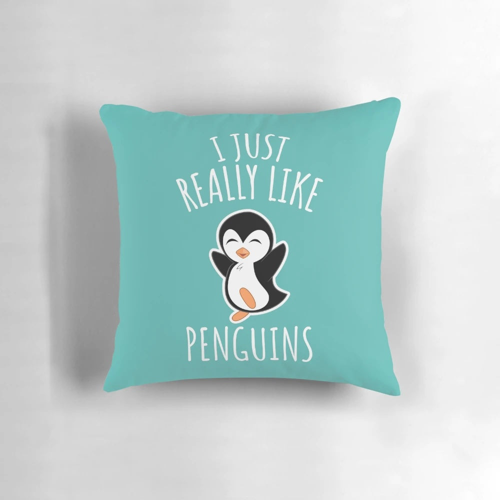 Soft, plush penguin-themed pillow with a charming, whimsical design.