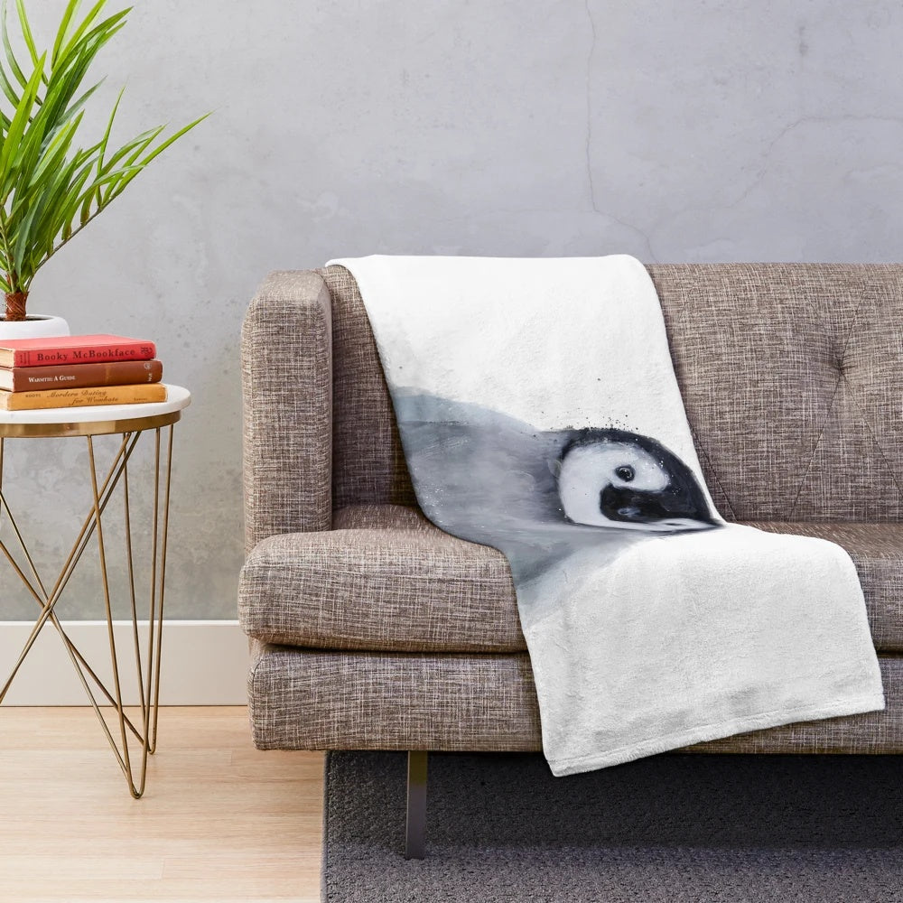 Soft, cuddly penguin plush blanket for cozy comfort