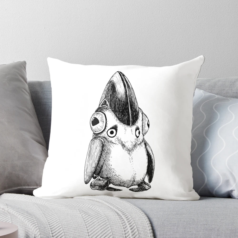 Soft, cuddly pengwing plush pillow inspired by the video game Subnautica