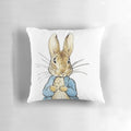 Soft, plush Peter Rabbit pillow by Beatrix Potter, perfect for kids' rooms and nursery decor