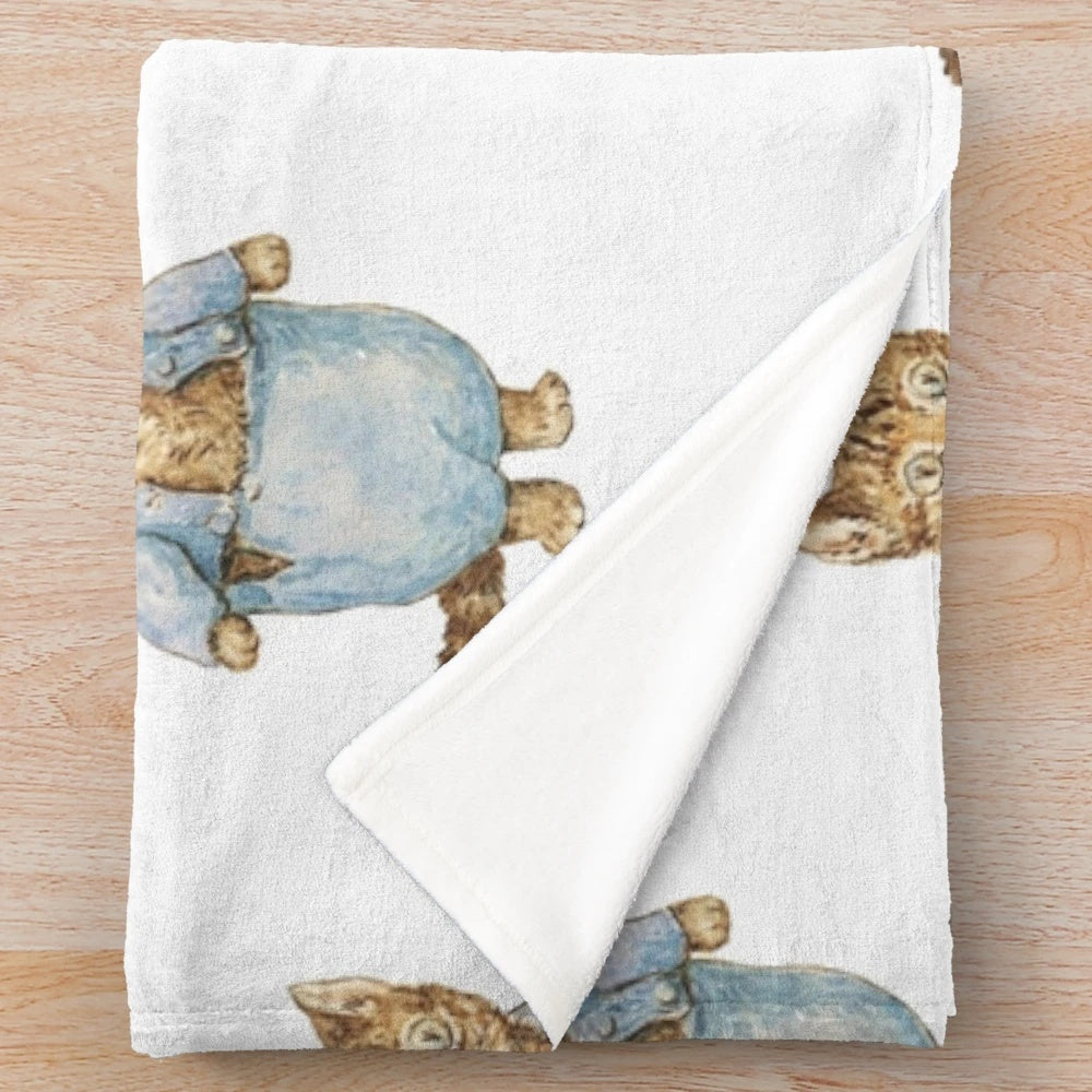 Soft and cuddly plush blanket featuring Peter Rabbit from the classic Beatrix Potter children's stories