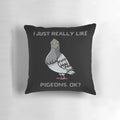 Soft, decorative pigeon-themed throw pillow for pigeon lovers and bird enthusiasts.