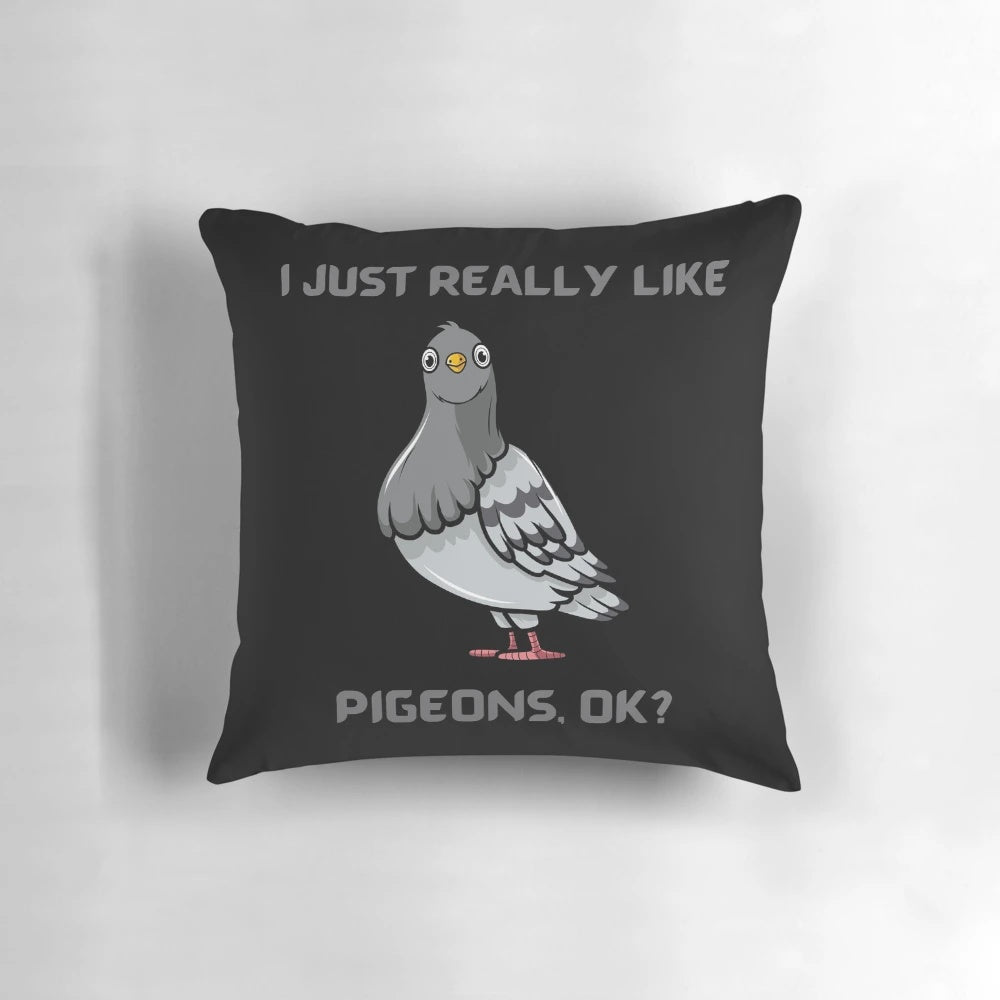 Soft, decorative pigeon-themed throw pillow for pigeon lovers and bird enthusiasts.