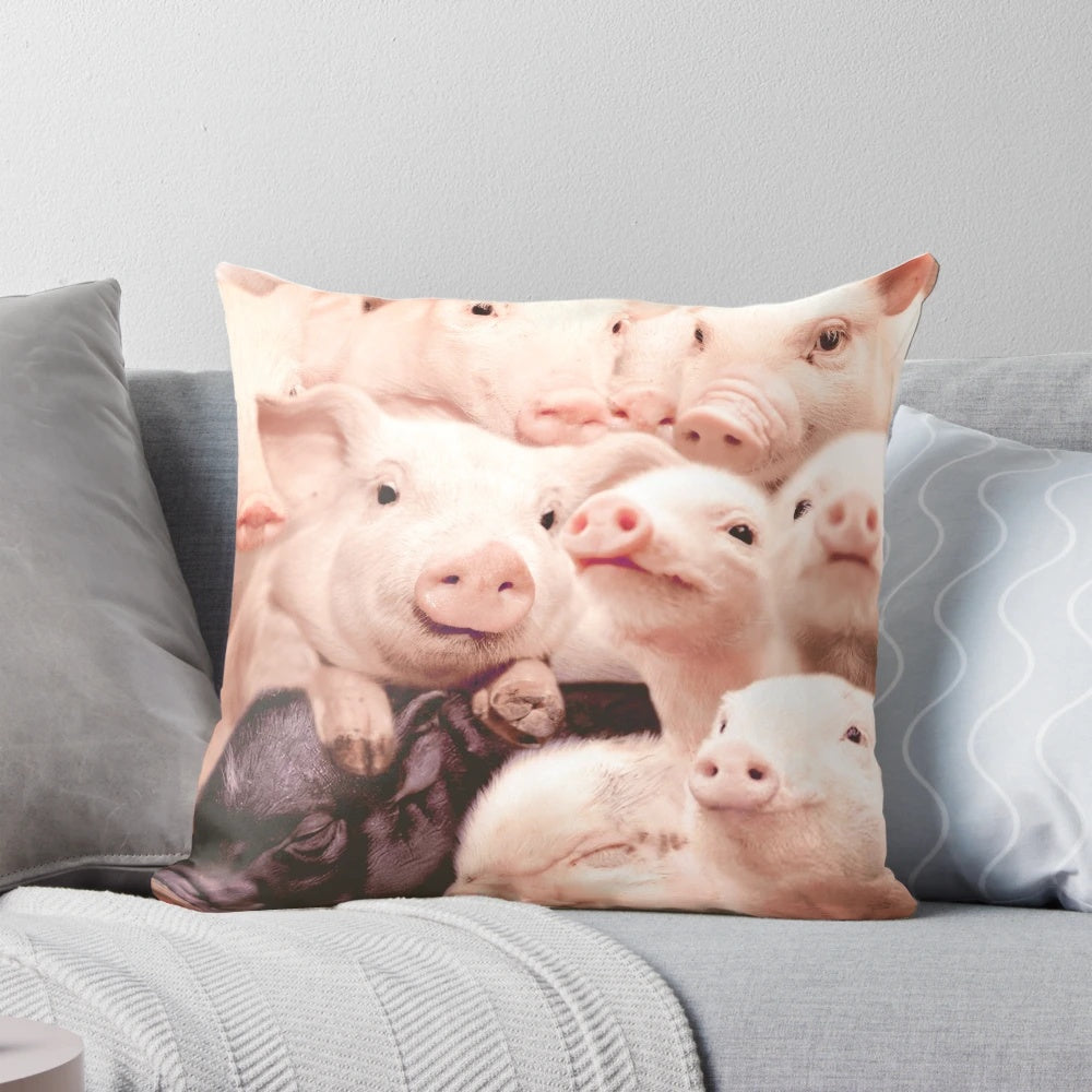 Soft, plush pig pillow for cuddling and comfort