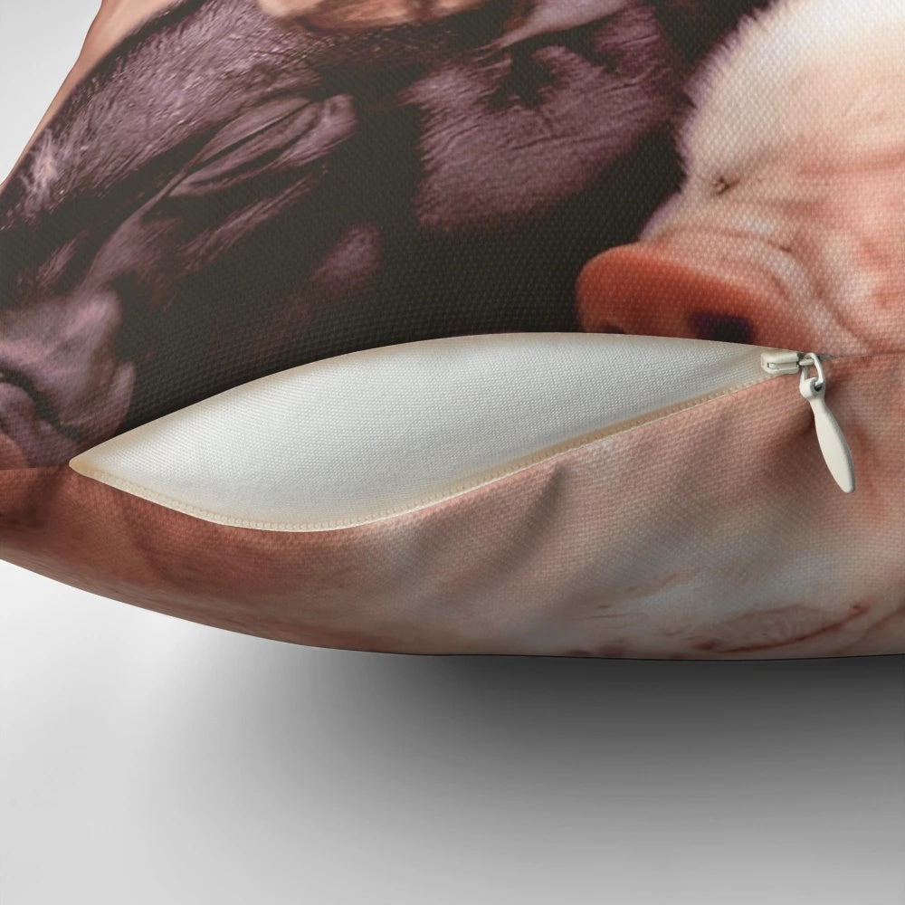 Soft, plush pig pillow for cuddling and comfort