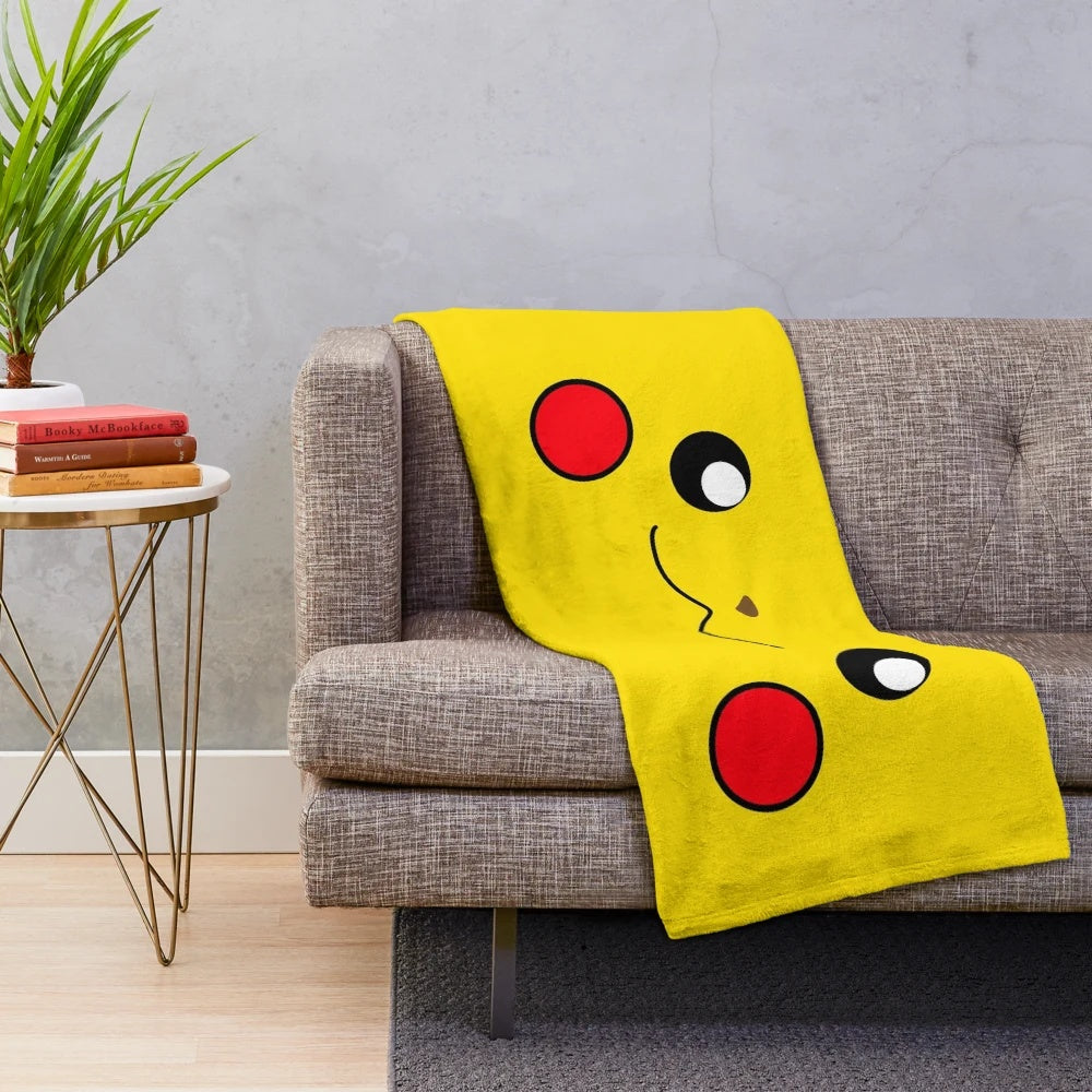 Soft and Cuddly Pikachu-Themed Plush Blanket