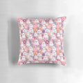 Cute pink and pastel floral Halloween pillow with a spooky boo ghost design