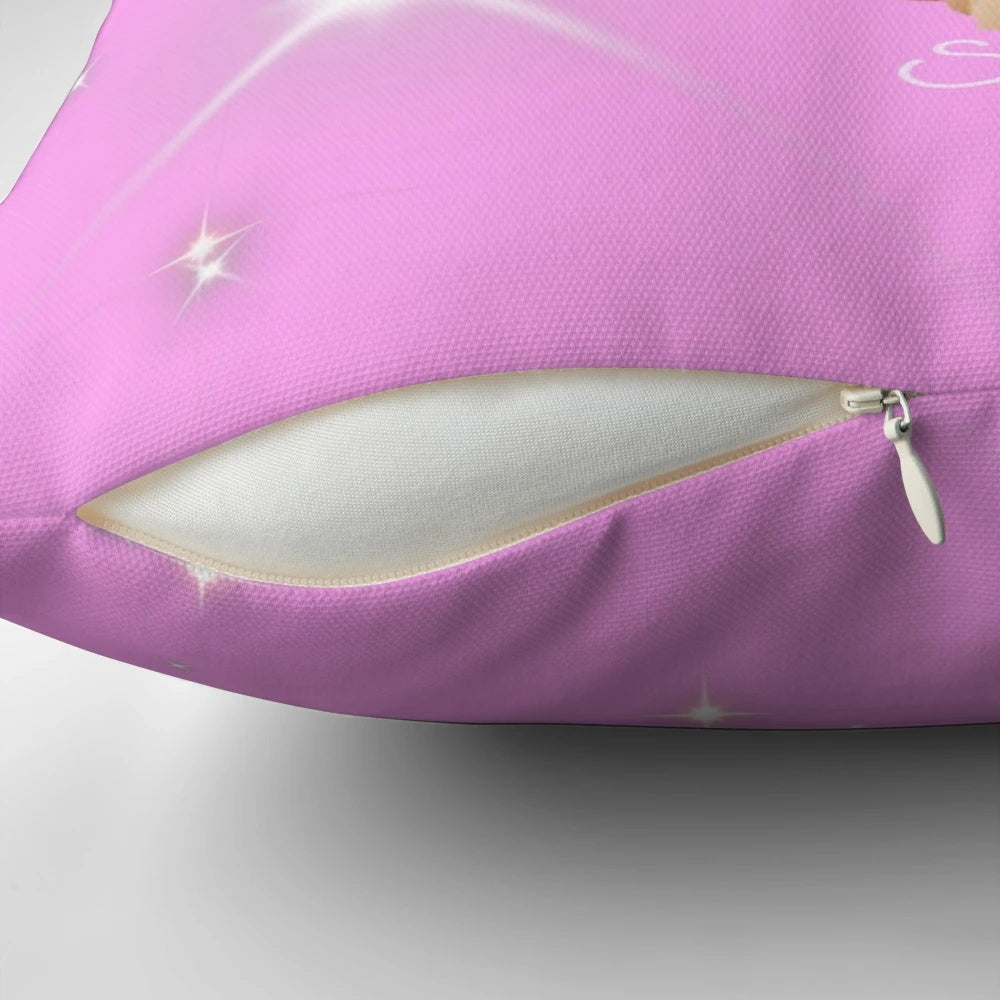 Paw Patrol Skye-themed pink decorative pillow for children