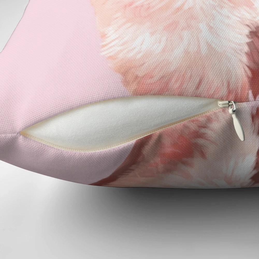 A soft, plush pink pillow in the shape of a cute piglet with a curly tail