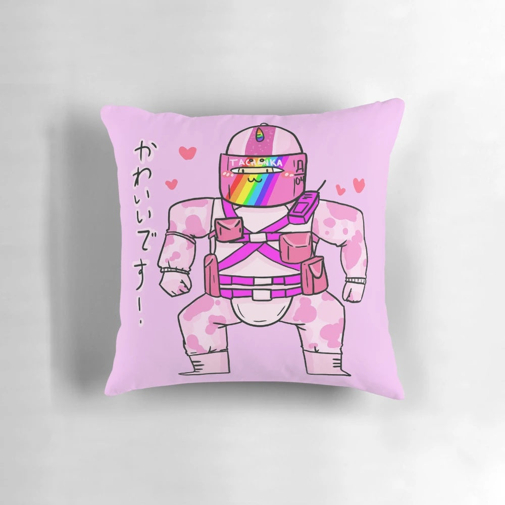 Cute pink pillow with Tachanka from the video game design
