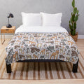 Soft and cozy plush blanket featuring a cute pitbull design