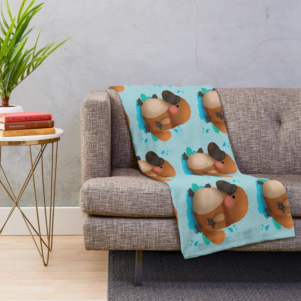 Platypus Puggle Plush Blanket