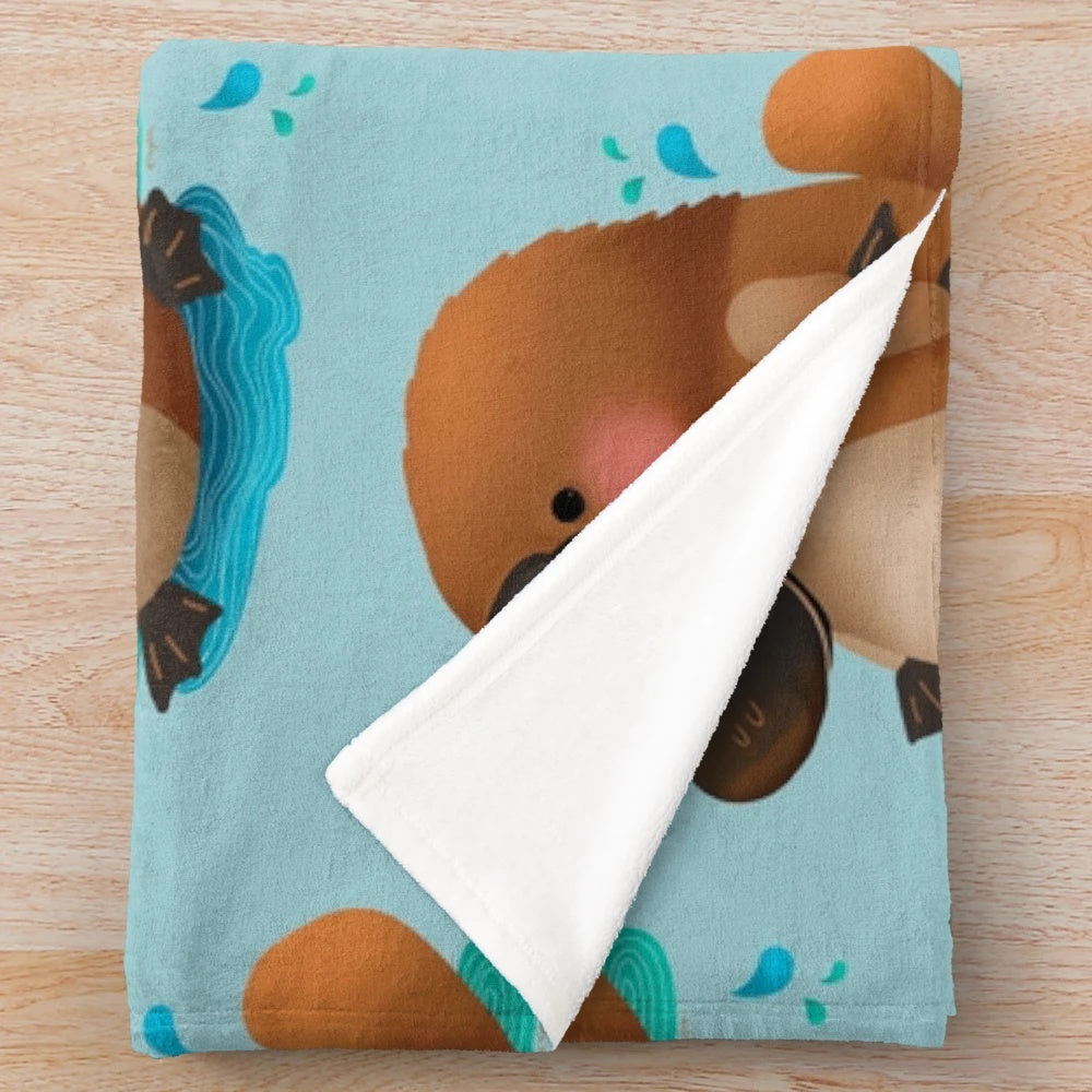 Platypus Puggle Plush Blanket