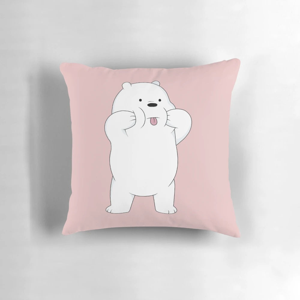 Soft, cuddly plush bear inspired by the popular cartoon character Ice Bear from the TV series We Bare Bears
