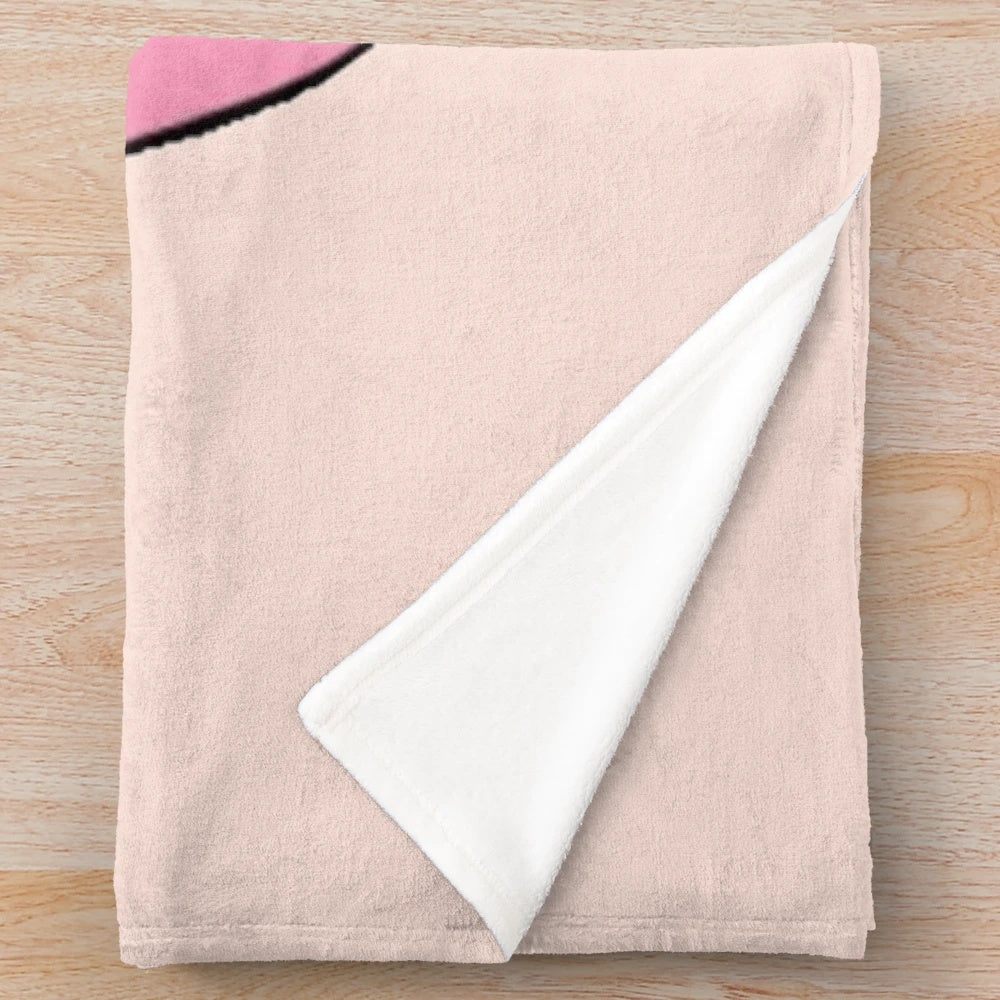 Adorable plush blanket with cute cartoon cat Marie from Aristocats