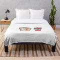 Cute plush blanket with cinema food and aesthetic patterns