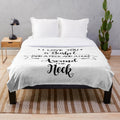 Plush blanket with "I Love You a Bushel and a Peck" song lyrics