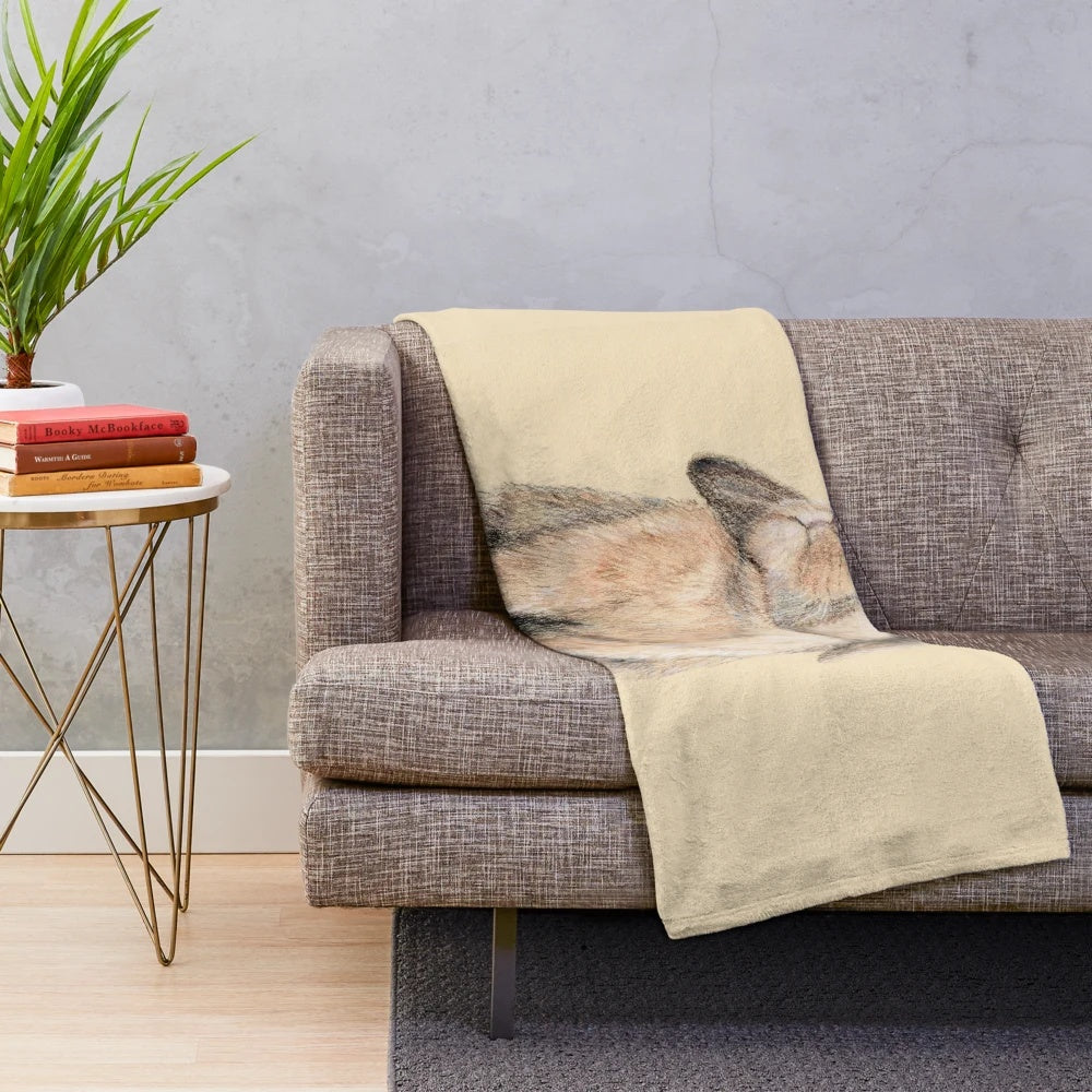 Cute plush rabbit blanket for toddlers and children
