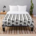 Cozy black poodle illustration plush blanket