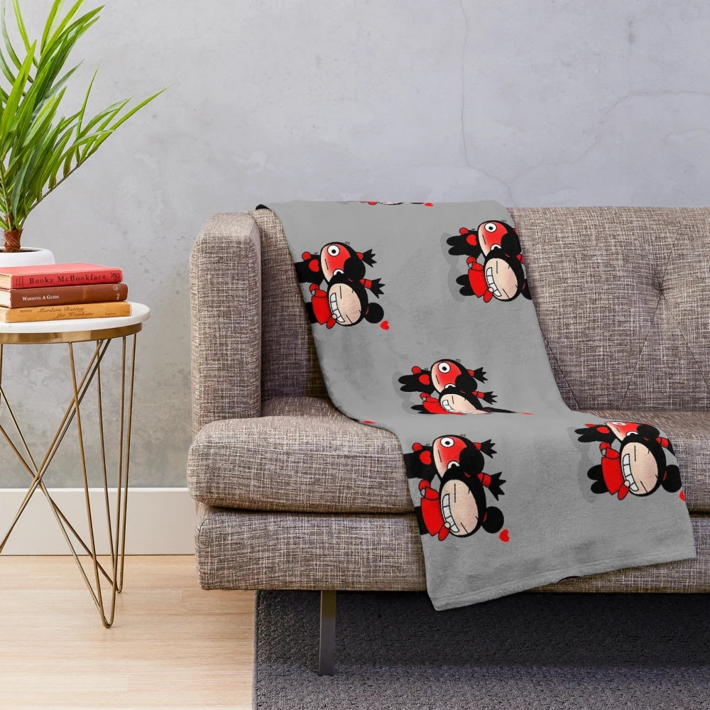 Pucca and Garu Themed Plush Blanket