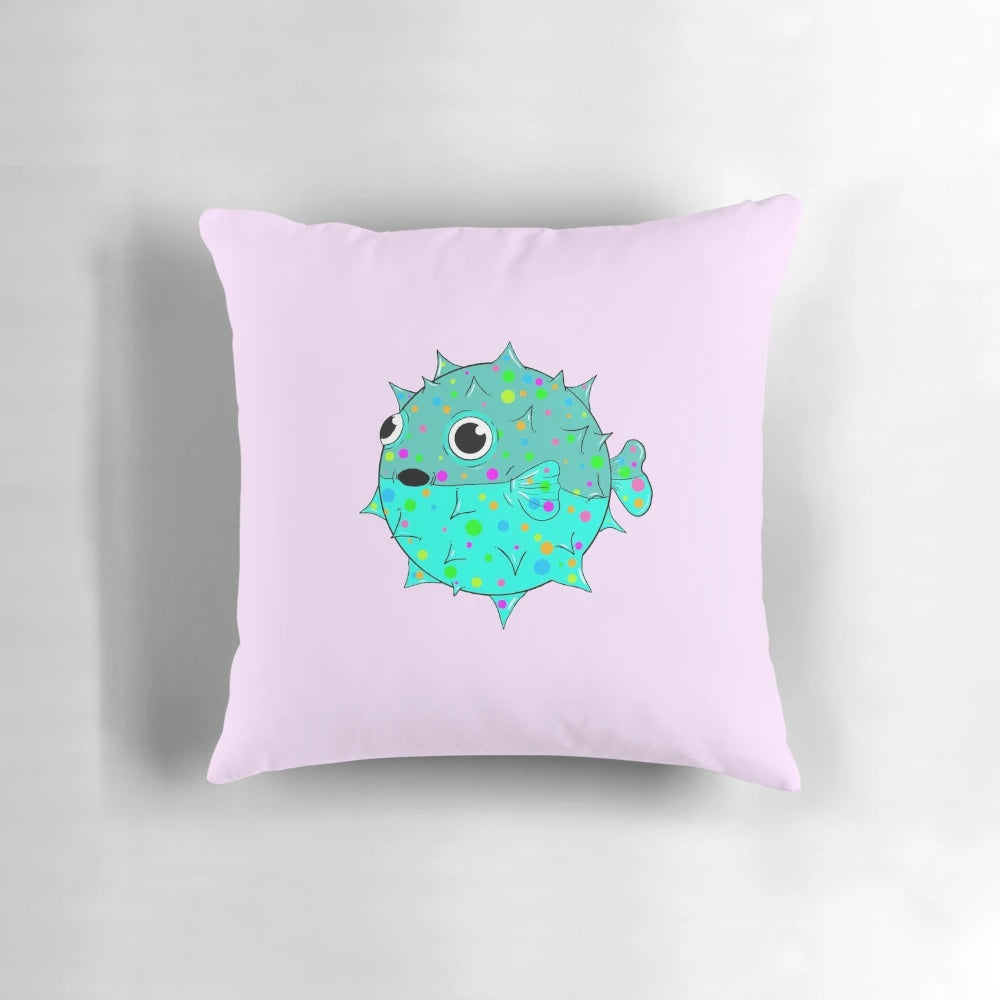 Cute and cuddly pufferfish pillow, a whimsical accent piece for any space