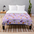 Soft and cozy plush blanket featuring the cute characters from the Pui Pui Molcar anime
