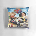 Cute and cuddly Pup Academy-themed pillow with a puppy design, perfect for animal crossing lovers.