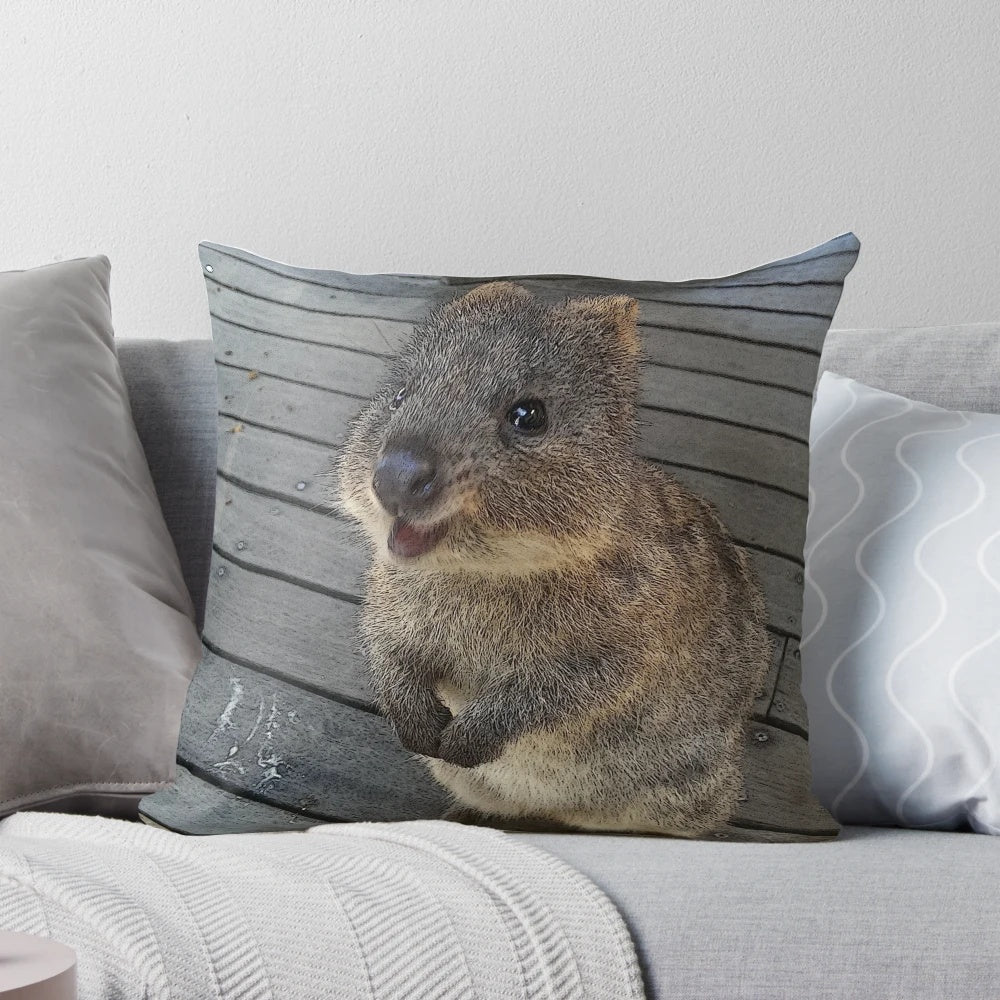 Quokka Plush Pillow - Soft and Cuddly Representation of the Iconic Australian Native Mammal