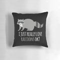 Soft, plush pillow featuring an adorable raccoon design for nature and animal lovers.
