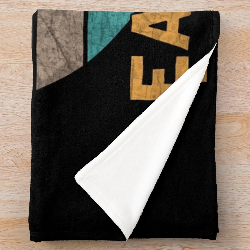 Cute Raccoon Plush Blanket with "Live Fast Eat Trash" Design
