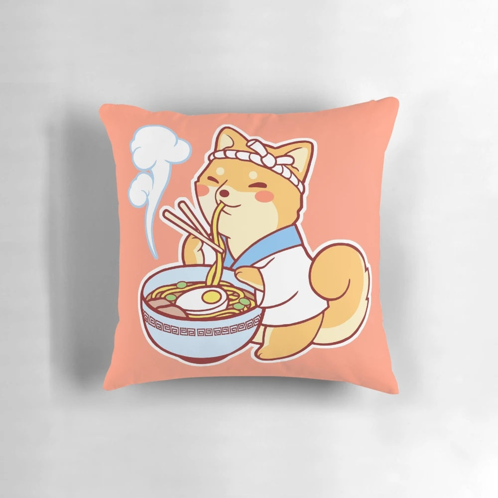 Soft, cuddly Ramen Shiba Inu plush pillow with a cute, Japanese-inspired design.