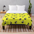 Ranma 1/2 P-Chan inspired plush blanket with a yellow background