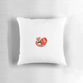 Cozy red panda origami-inspired throw pillow with soft animal print design
