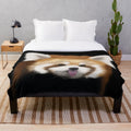 Cute red panda plush blanket