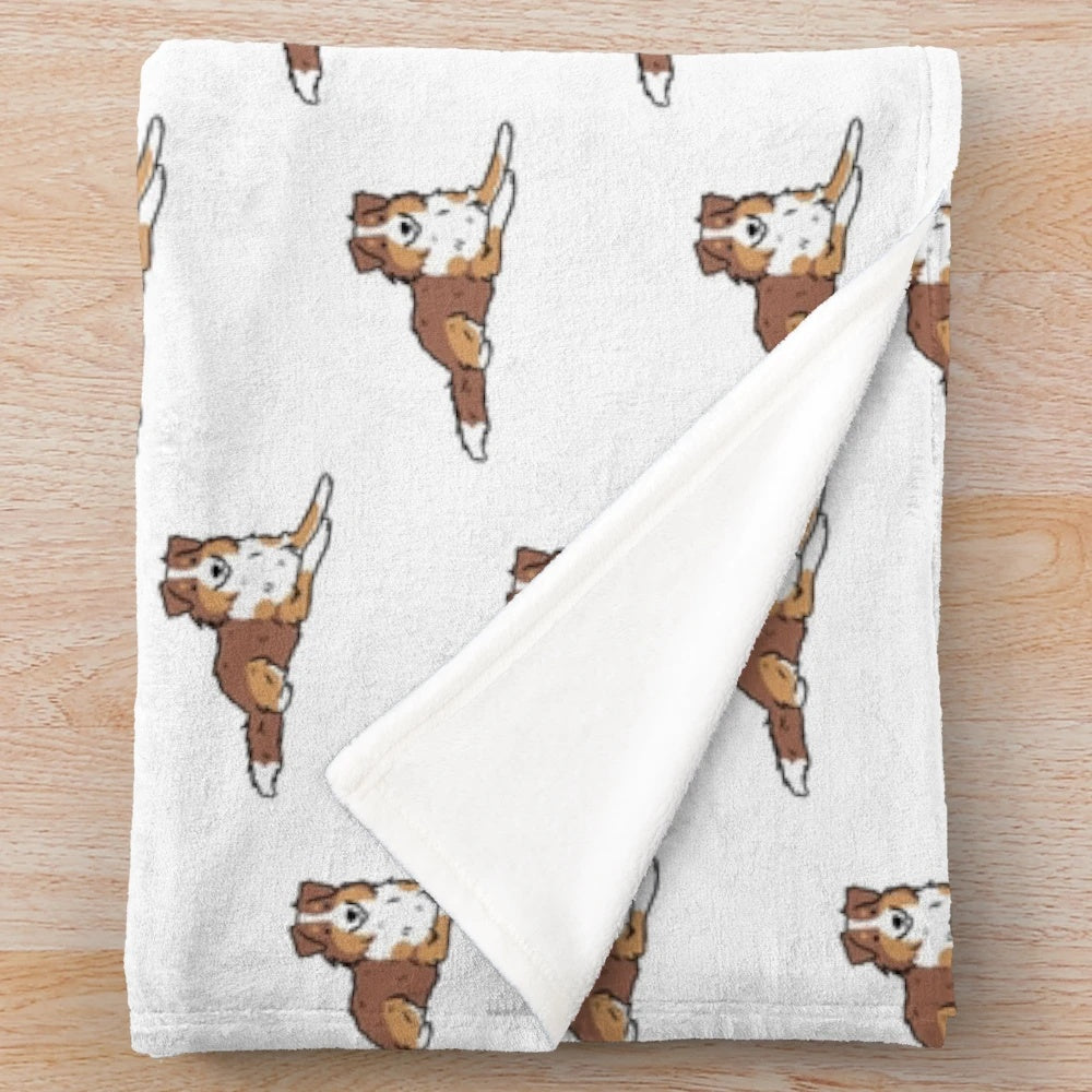 Cute illustration of a red tri Australian shepherd dog
