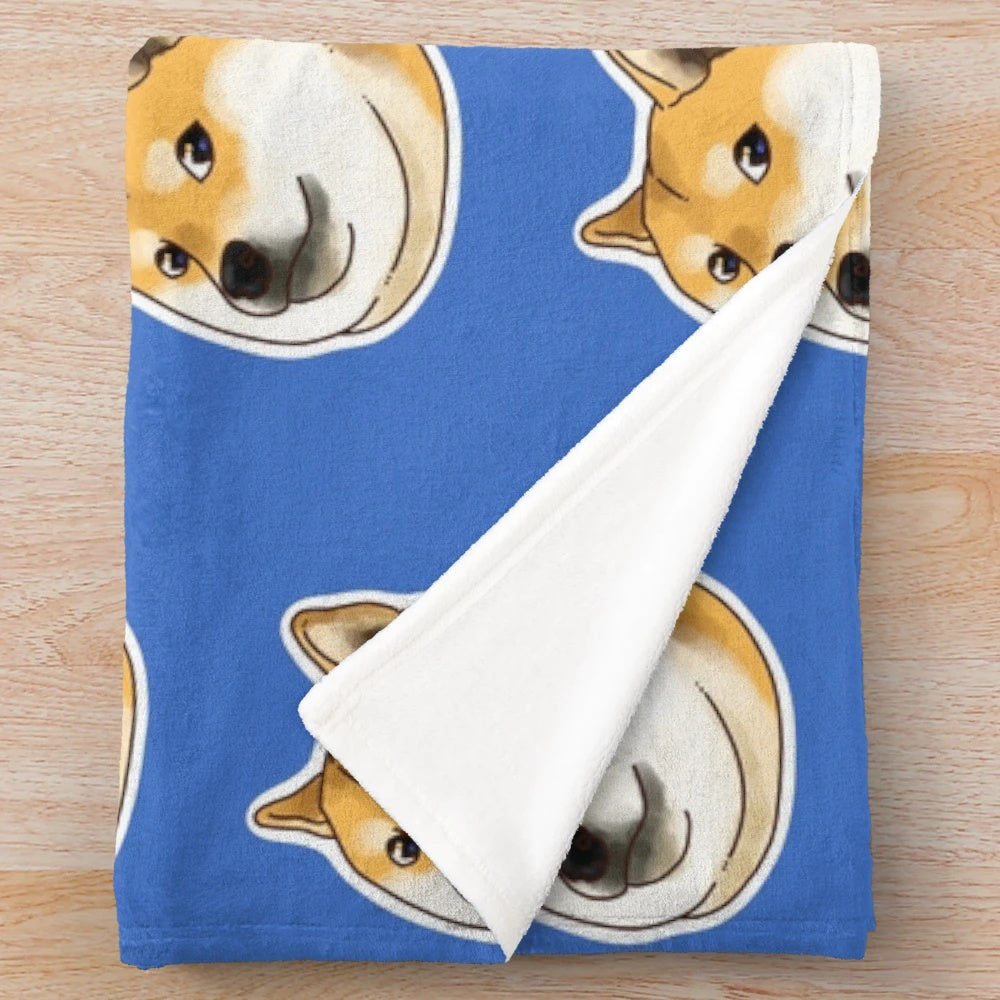 Soft and Cuddly Shiba Inu Plush Blanket