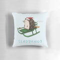 A cozy and cute hedgehog-shaped pillow perfect for holiday and winter home decor.