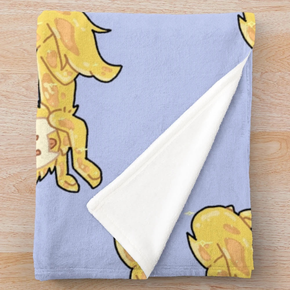 Soft and cuddly slime pup plush blanket