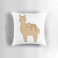 Soft, plush pillow featuring an adorable sloth relaxing peacefully on a llama.